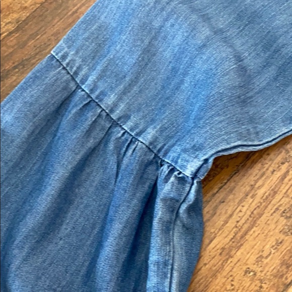 Given Kale 100% Cotton Chambray Embroidered Top - Picture 5 of 9